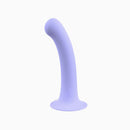 Biird Surii 6 inch Silicone Dildo with Suction Cup in lavender color on white background.