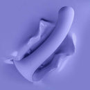 Biird Surii 6 inch Silicone Dildo with Suction Cup on a soft purple surface.