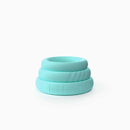 Biird Riin 3-Piece C-ring Set Mint displayed in soft mint silicone, featuring three distinct rings for enhanced pleasure.