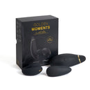 We-Vibe Golden Moments 2 Couples Vibrator Black in its elegant packaging with two devices designed for couples.
