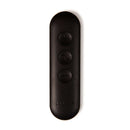 Je Joue Onyx Vibrating Butt Plug Black remote control with three buttons for adjustable settings.