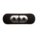 Je Joue Vesta Vibrating Butt Plug Black remote control with two buttons for vibration settings.