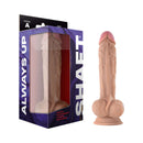 Shaft Model A 10.5 inch Dual Density Dildo with Balls Pine in box, showcasing realistic design and FLEXISKIN silicone.