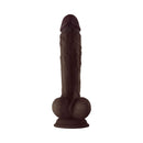 Shaft Model A 10.5 inches Dual Density Silicone Dildo Mahogany displaying realistic detail and dual-layer design.