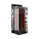 Shaft Model J 9.5 inch Dual Density Silicone Dildo Mahogany in sleek packaging.