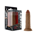 Shaft Model J 5.5 Inch Dual Density Silicone Dildo Oak packaging and product display.