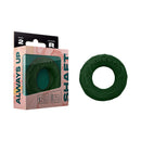 Shaft Model R C Ring Green Size 2 in packaging, showcasing a soft and flexible design for comfort and secure fit.