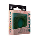 Shaft Model R C Ring Green Size 2 packaging showing a flexible and stylish silicone ring in a vibrant green color.