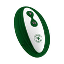 FemmeFunn Ossia Wearable Bullet Vibrator Dark Green close-up with ergonomic design and wireless controls.