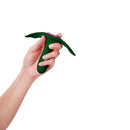 FemmeFunn Ossia Wearable Bullet Vibrator Dark Green being held, showcasing its ergonomic design and vibrant color.