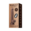 FemmeFunn Thruster Baller Dildo Brown packaging showcasing realistic G-spot thrusting action.