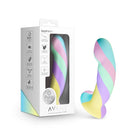 Avant Daydream 5.75 inches G Spot and Anal Play Dildo in colorful packaging, showcasing its elegant design.