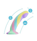 Avant Daydream 5.75 inches G spot and Anal Play Dildo showcasing vibrant colors and dimensions for pleasure.