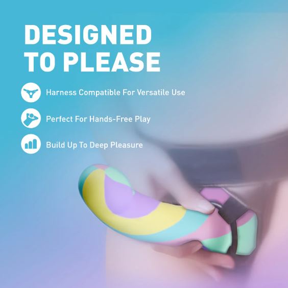 Avant Daydream 5.75 inches G spot and Anal Play Dildo with harness compatibility and hands-free design.