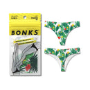 Bonks Tropic Like It's Hot Seamless Thong One Size with vibrant tropical print and packaging.