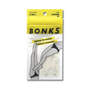 Bonks Rock Bottom Seamless Thong One Size White packaged with premium edgeless underwear features.