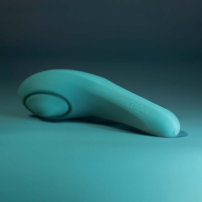 Hot Octopuss Pulse Queen Vibrator in teal, showcasing its ergonomic design and innovative features.