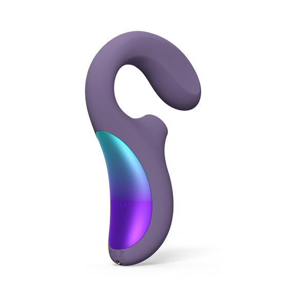 LELO Enigma Wave Suction Dual Stimulator Cyber Purple in elegant design with soft silicone finish.