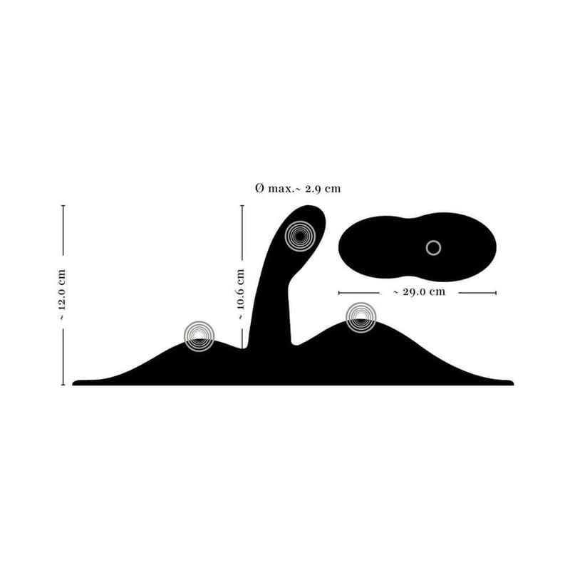 Vibepad 3 with G Spot Vibrator Remote Controlled dimensions and design features.