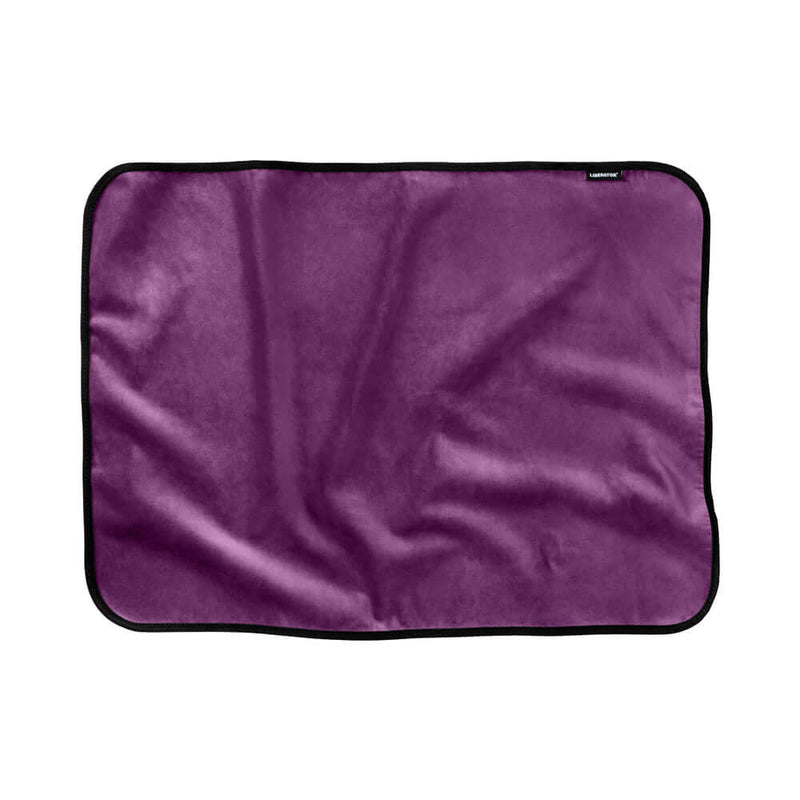 Liberator Fascinator Mini Waterproof Throw Blanket Purple on a white background.