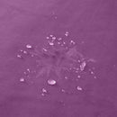 Liberator Fascinator Mini Waterproof Throw Blanket Purple with water droplets on plush surface.