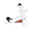 Couple using the Liberator Wedge Sex Pillow Black for enhanced intimacy and support.