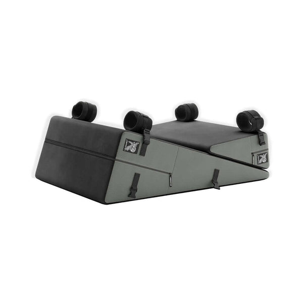 Liberator Black Label Wedge Ramp Combo Microfiber Gray designed for pleasure and kink exploration.