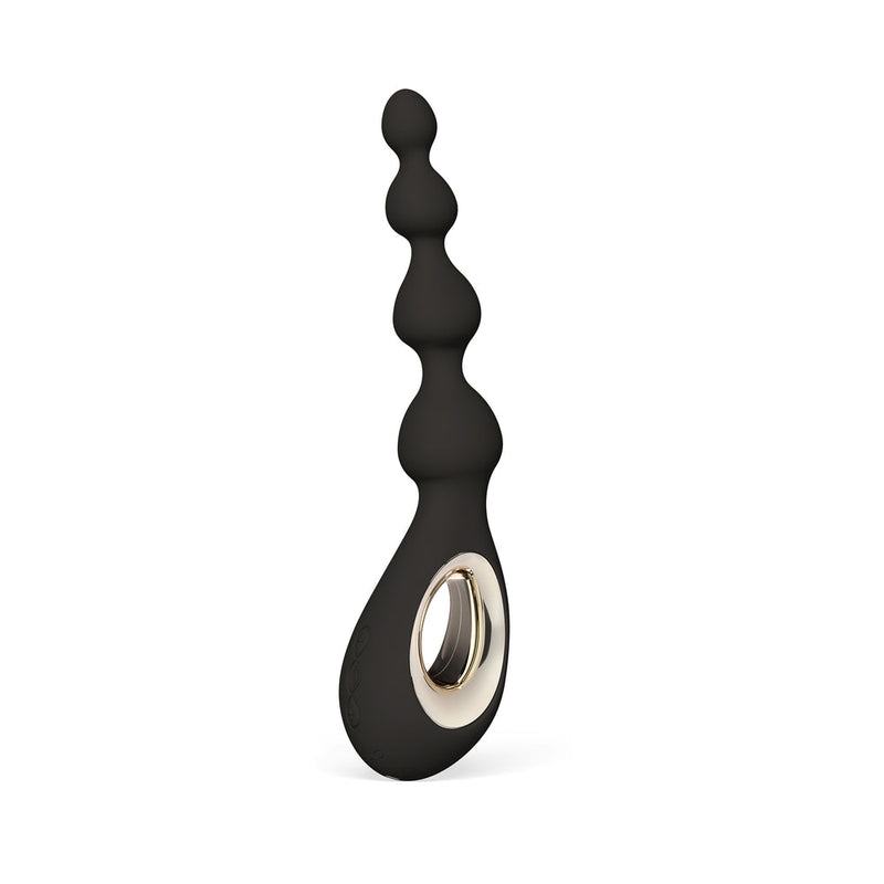 LELO SORAYA Anal Beads Massager Black featuring elegant design and innovative Bow-Motion™ technology.
