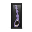 LELO SORAYA Anal Beads Purple in packaging, designed for pleasurable anal play exploration.
