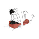 Liberator Wedge and Ramp Sex Positioning Pillow Combo Black in use with a couple enjoying intimate moments.