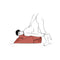 Liberator Wedge and Ramp Sex Positioning Pillow Combo Black demonstrating an intimate position for enhanced comfort.