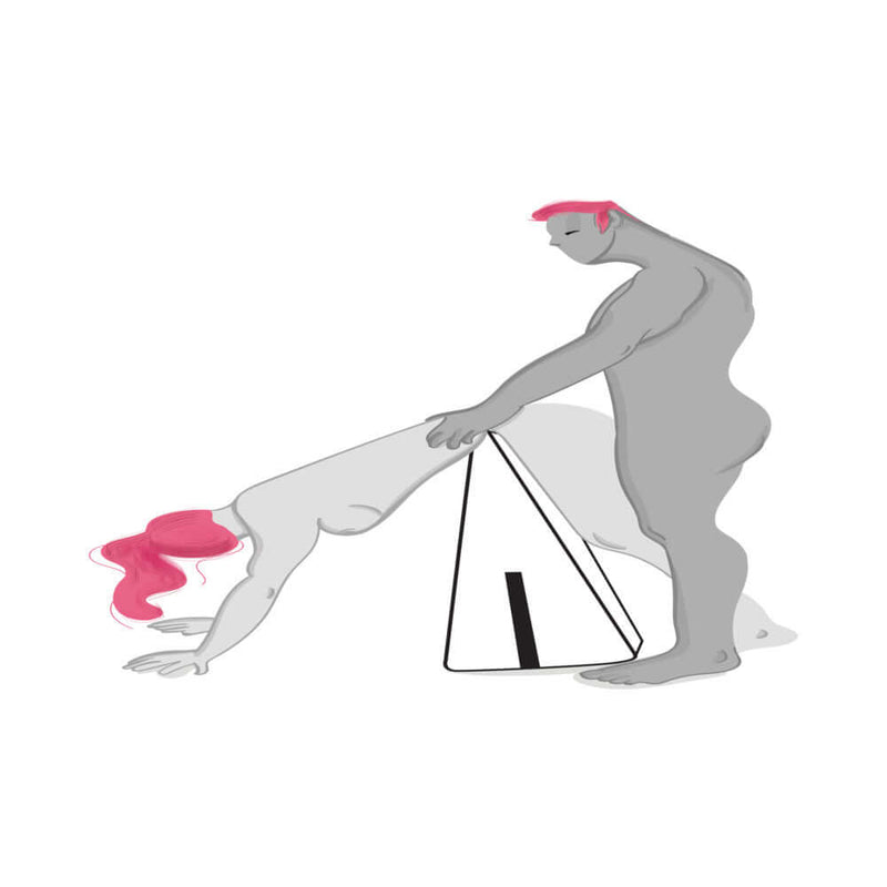 Couple using Liberator Ramp Sex Positioning Pillow Original Black for enhanced intimacy and comfort.