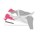 Liberator Ramp Sex Positioning Pillow Original Red in use, enhancing intimacy and comfort during sexual positions.