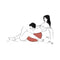 Couple using the Liberator Pulse Sex Toy Mount Microfiber Black for enhanced intimate play.