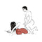 Liberator Pulse Sex Toy Mount Microfiber Black in use for enhanced pleasure and intimacy.