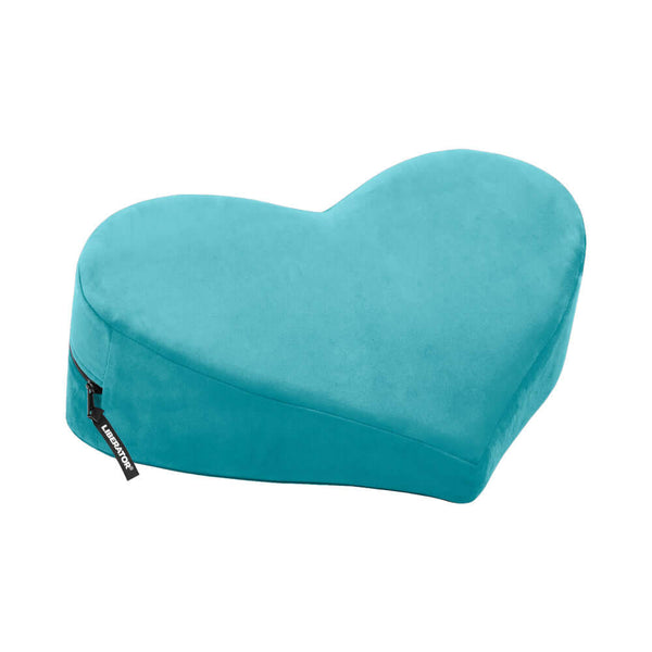 Liberator Heart Wedge Sex Pillow Blue in a stylish heart shape, enhancing comfort and pleasure during intimate moments.