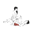 Couple using Liberator Heart Wedge Sex Pillow Rose for enhanced comfort and pleasure during intimate moments.