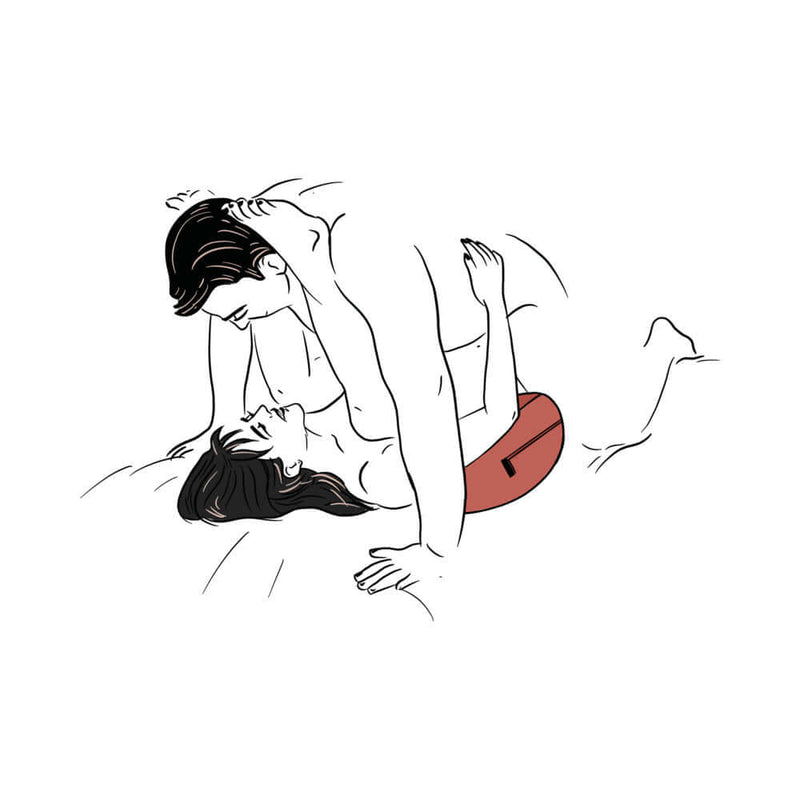Couple using the Liberator Jaz Motion Sensual Positioning Pillow Black for enhanced intimacy.
