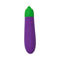 Emojibator Eggplant Vibrator USB in purple and green color, designed for playful and powerful pleasure.