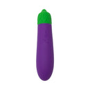 Emojibator Eggplant Vibrator USB - compact purple vibrator with green top, perfect for playful pleasure.