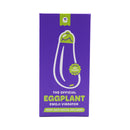 Emojibator Eggplant Vibrator USB packaging showcasing fun design and USB charging feature.