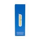 Emojibator Banana USB Rechargeable Vibrator Yellow packaging side view in bright blue with yellow branding.