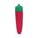 Emojibator Chili Pepper USB Vibrator in red and green, compact and playful design, ideal for self-love and enjoyment.