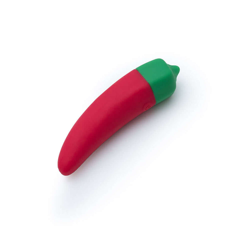 Emojibator Chili Pepper USB Vibrator, a playful red chili pepper shaped pleasure toy.