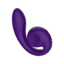 SVibe Snail Gizi Dual G-spot Stimulator Purple with ergonomic curve for dual stimulation.