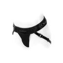 SpareParts Joque Underwear Harness Black Size A Nylon on a mannequin showcasing its sleek design and adjustable straps.