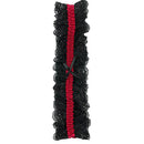 Popsi Lingerie Lace Leg Garter Black and Red One Size with lace and elastic band detail.