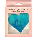 Heart Shape Hologram Pasties Blue OS in stylish packaging, featuring a vibrant blue holographic design.