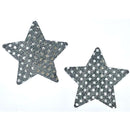 Sequence Star Pasties Silver One Size, shimmering star-shaped pasties covered in sequins for glam outfits.