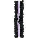 Popsi Lingerie Lace Garter Black Lilac One Size showcasing delicate lace in black and lilac, styled for alluring charm.